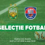 Selecție Fotbal – CAO împreună cu CSM Oradea