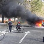Un autoturism s-a făcut scrum lângă Ianculești