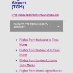 Revin cursele de Londra și Budapesta pe Aeroportul din Tîrgu Mureș