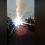 VIDEO| Incendiu puternic în stația electrică de transformare din Orăștie. Aproape tot orașul a rămas fără curent!
