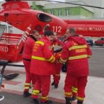 Un motociclist grav rănit a fost adus cu elicopterul la Timișoara