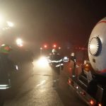 O cisternă cu butan gaz s-a răsturnat pe un drum din județul Satu Mare