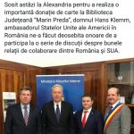 Ambasadorul SUA a donat cărți bibliotecii din Alexandria