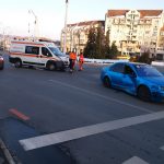 O ambulanță a fost implicată într-un accident în Sibiu