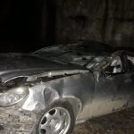 Patru persoane au fost rănite într-un accident produs în Bistrița-Năsăud. Mașina în care se aflau ar fi căzut de pe un pod (FOTO)