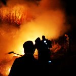VIDEO 12 hectare de vegetatie uscată, mistuite de flăcări, la Aninoasa