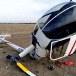 VIDEO Elicopter prăbușit la aterizare la Strejnic, în Prahova