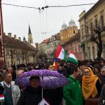 Maghiarii clujeni au serbat în stradă ziua de 15 martie
