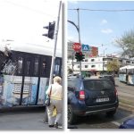 Accident de tramvai la Timișoara. O garnitură a rulat fără vatman și s-a oprit într-un alt tramvai