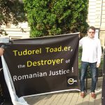 FOTO: Protest împotriva fostului ministru al Justiției, Tudorel Toader!