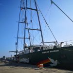 Nava-fanion Greenpeace, Rainbow Warrior, a ajuns în Portul Constanța