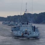 Patru nave militare în marș de instrucție pe Dunăre. Escale în cinci porturi