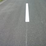 Marcaje rutiere pe Drumul Județean 150, loalitatea Chesău