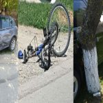 Accident la Butimanu. Un minor, pe bicicletă, a fost acroșat de un autoturism.