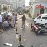 Accident grav în Piața Bernady din Târgu Mureș. Un motociclist rănit