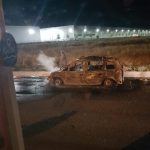Autoturism în flăcări pe A1 București-Pitești. Pompierii au intervenit