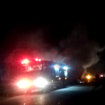 VIDEO. Autoturism ars aproape complet la Icar Perieni în cursul nopții