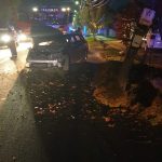 Drum blocat de un șofer băut bine, la Pucioasa