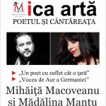 „Mica artă – Poetul și Cântăreața “, recital de poezie și jazz, la Biblioteca Județeană