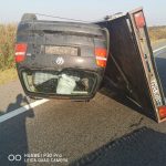 Accident spectaculos pe A1, în Dâmbovița. O autoutilitară și un autoturism implicate