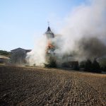 Mănăstire cuprinsă de flăcări la Urluia (VIDEO)