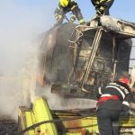 Incendiu la o combină aflată în funcțiune pe un teren din apropierea orașului Livada