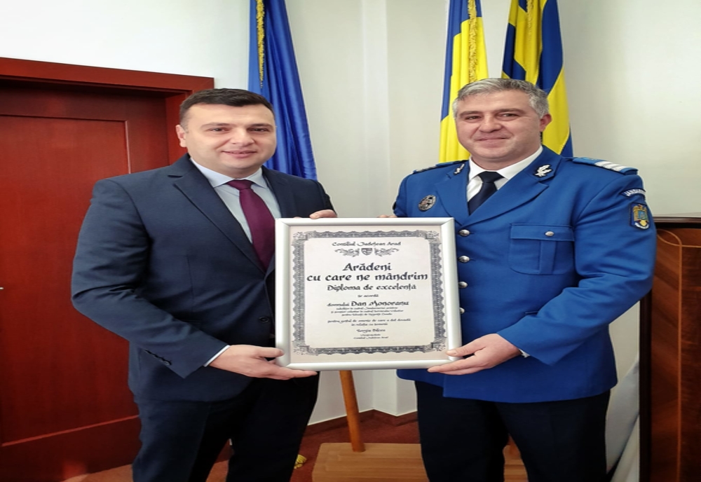 Arad: Diploma „Arădeni cu care ne mândrim” pentru jandarmul Dan Monoranu. Motivul