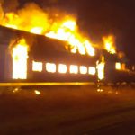 Un tren a luat foc! Aproximativ 50 de călători au fost evacuați