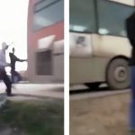 Incident la Răscăieți, după ce un autobuz a lovit un pieton, ce circula pe carosabil