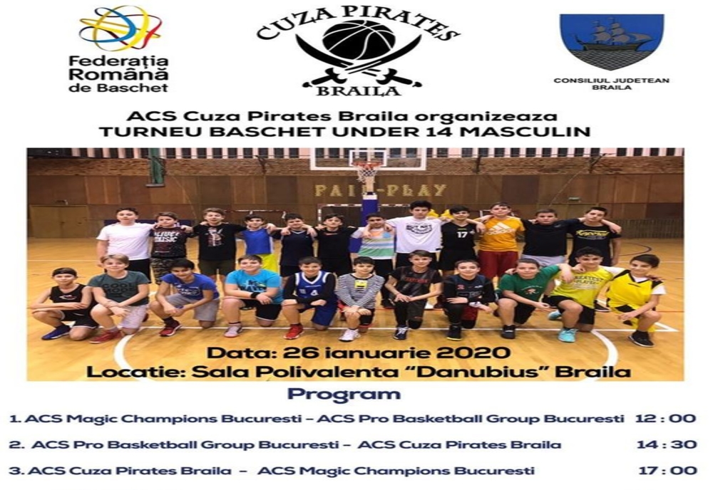 Turneu de baschet pentru juniori U14 la Brăila