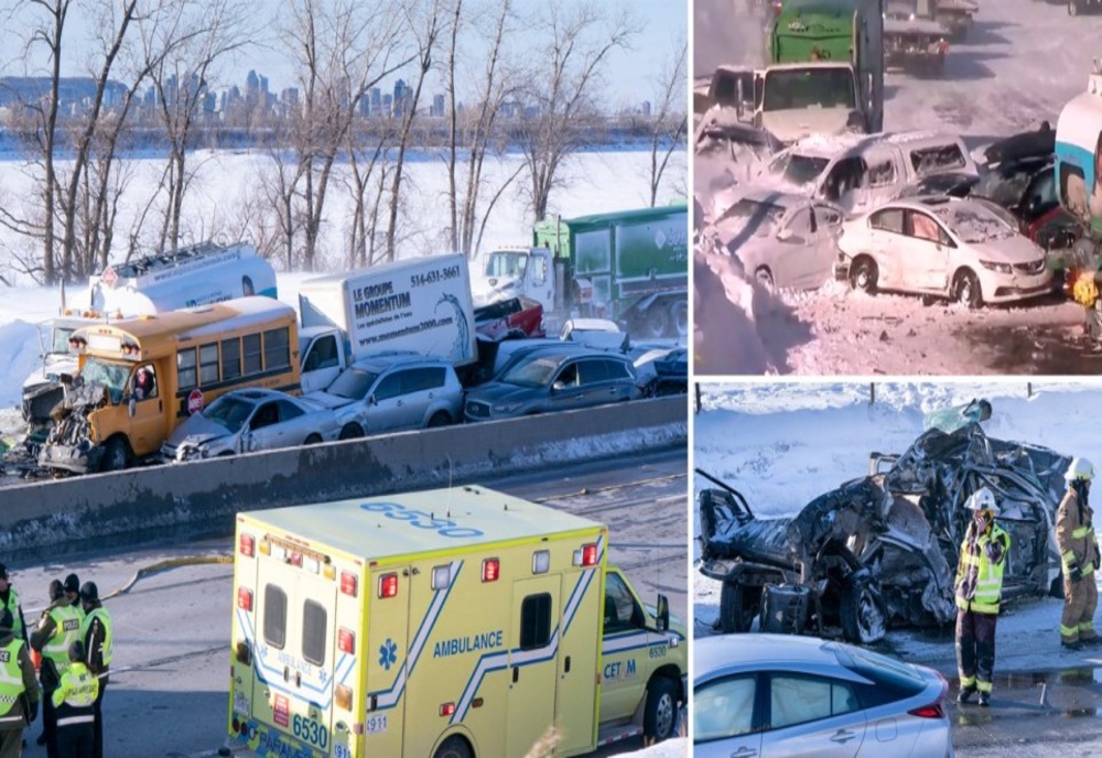 CANADA – Carambol cu 200 de mașini pe un drum în apropiere de Montreal. Doi oameni au murit, iar 70 au fost răniți