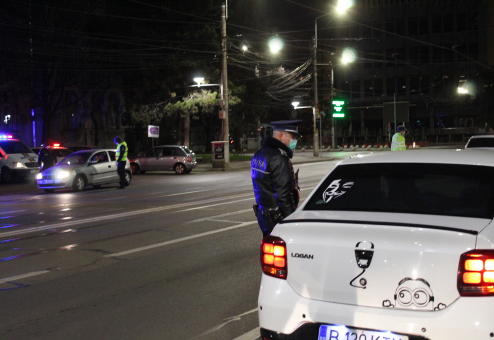 Acțiuni ale poliției și jandarmeriei în prima noapte de aplicare a Ordonanței Militare nr. 2