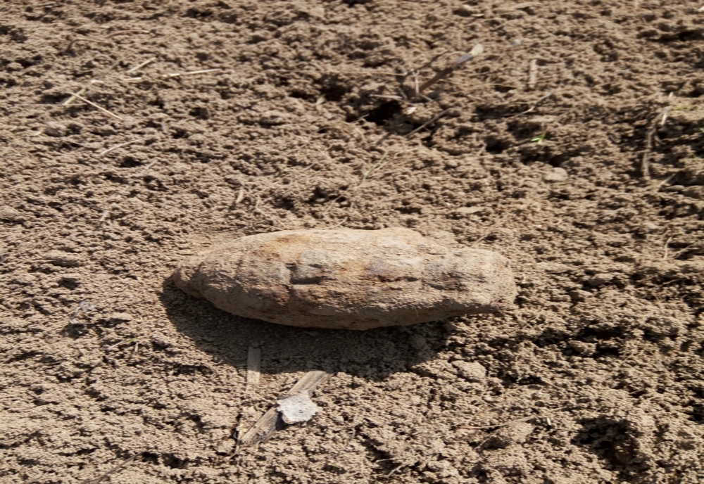 Grenadă găsită pe câmp, într-o localitate din Dolj