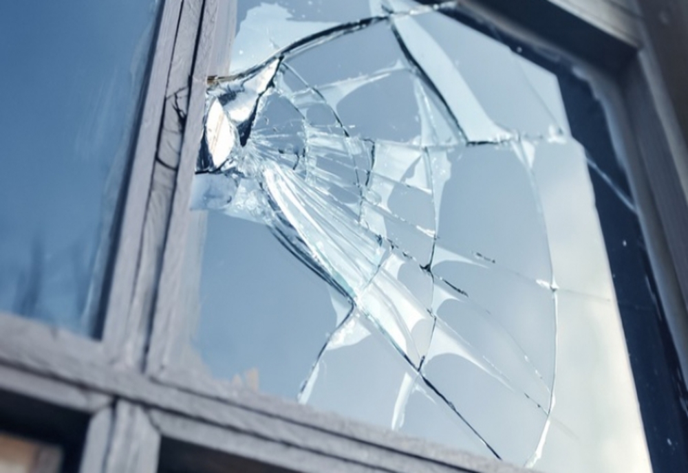 Tineri reținuți după ce au spart geamurile unei locuințe