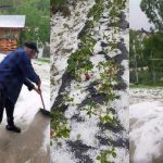 Foto-video| Grindina a făcut prăpăd la Pucheni, în Dâmbovița