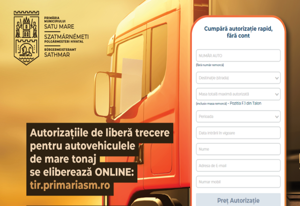 Platforma online de plată și de eliberare a autorizațiilor de liberă trecere pentru traficul greu
