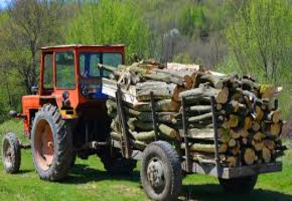 La furat de lemne cu o remorcă neînmatriculată și un tractor fără ITP și asigurare
