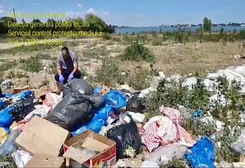 40.000 lei amendă pentru aruncarea gunoiului pe malul lacului Siutghiol!