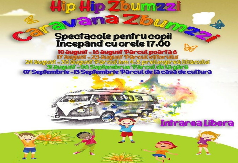 Magia „Hip Hip Zbumzzi – Caravana Zbumzzi” ajunge în parcul de la Gară