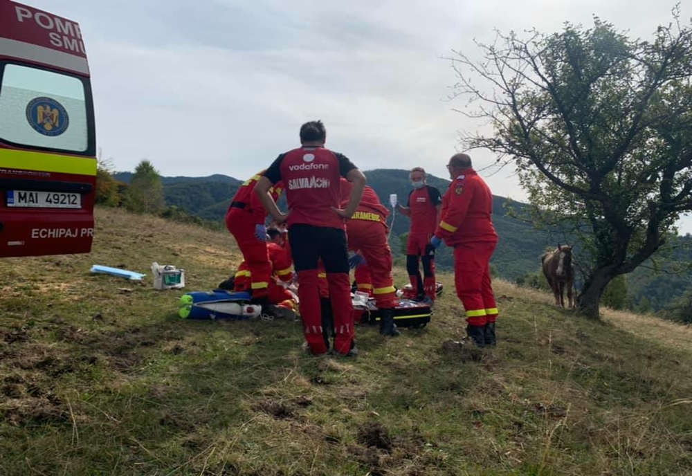 Accident mortal într-o pădure din localitatea Strâmba! Un bătrân și-a pierdut viața după ce a fost lovit de un lemn