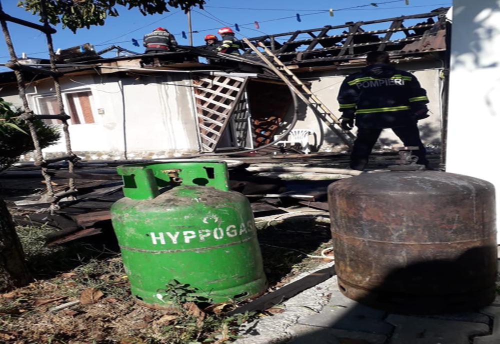 Incendiu violent la o gospodărie din Puchenii Mari