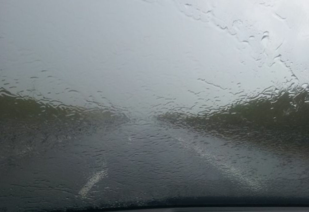 Ploaie torențială pe Autostrada A3 București-Ploiești