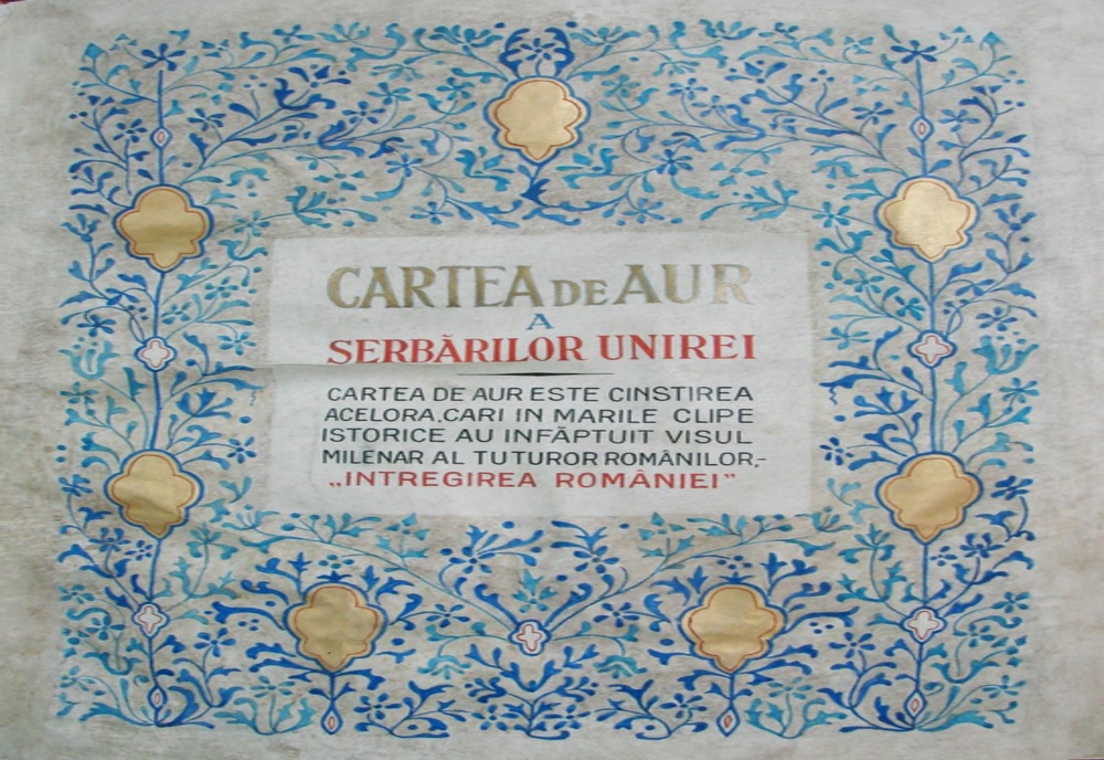 Cartea de aur a serbărilor Unirii, vernisată în cadrul Memoriei Unirii