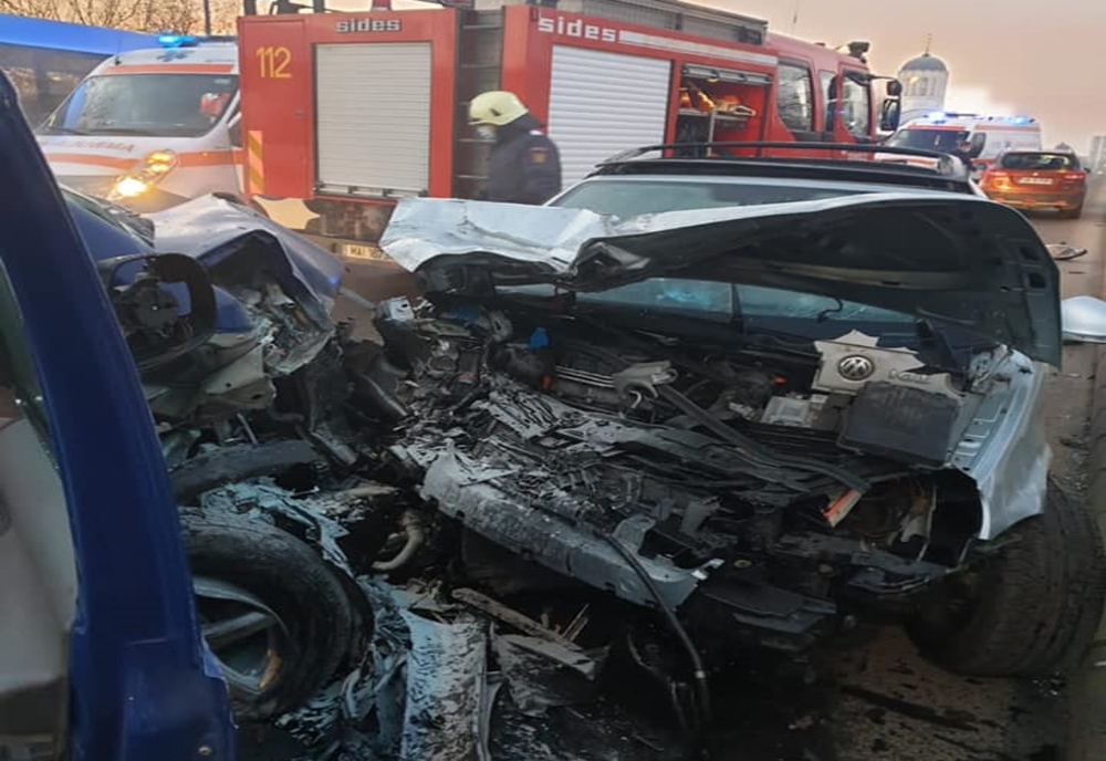 Accident pe podul Golescu din Satu Mare! Două persoane au ajuns la spital