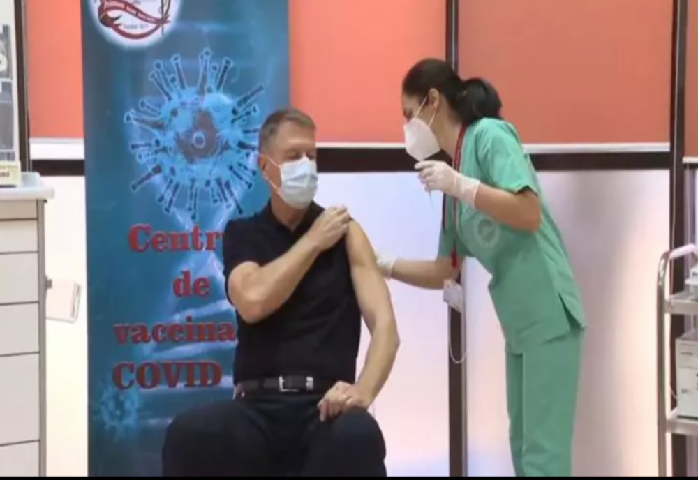 Klaus Iohannis s-a vaccinat anti-coronavirus
