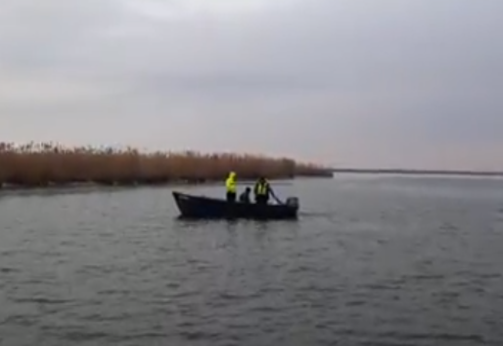 VIDEO  Polițiști de frontieră amendați după ce au fost surprinși cu barca într-o zonă protejată din Rezervația Delta Dunării