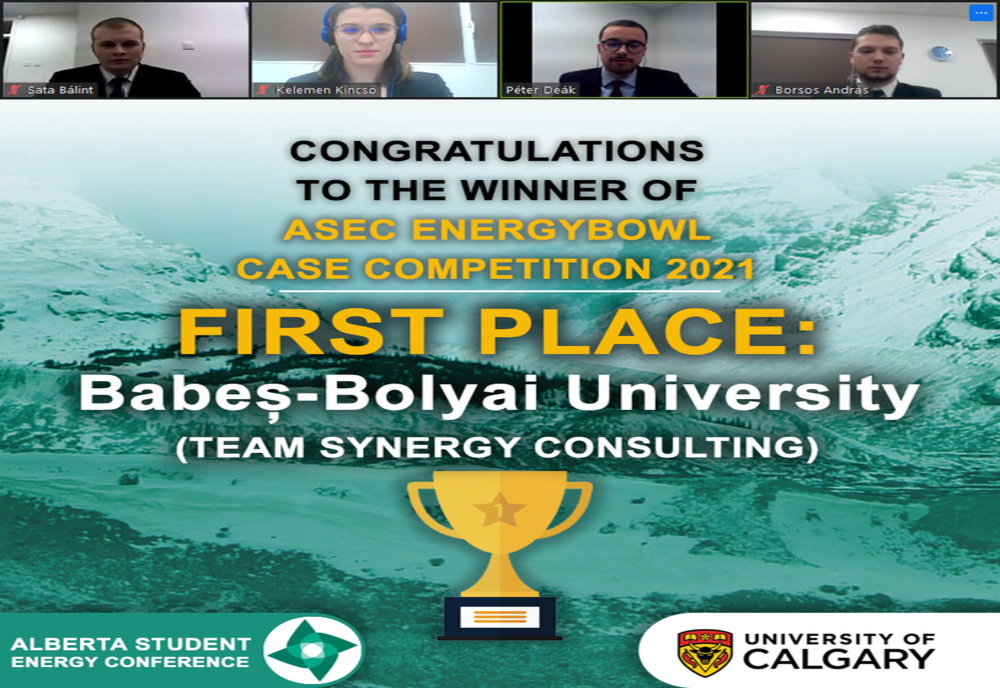 Studenții UBB câștigă concursul de studii de caz găzduit de University of Calgary din Canada