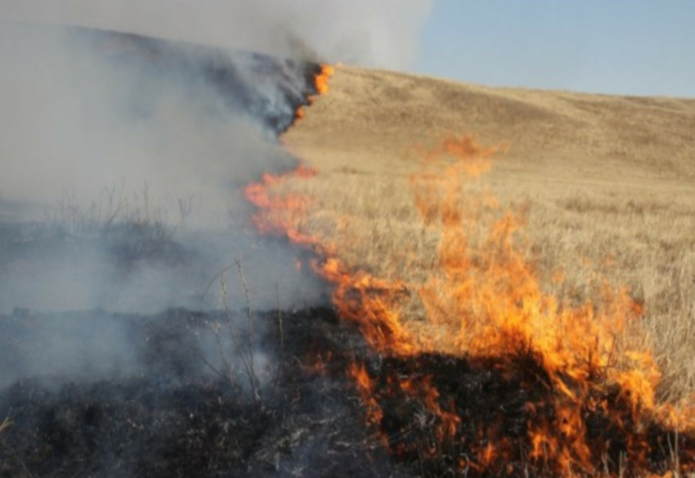 Zeci de hectare de miriști au fost afectate de incendii, în ultimele zile, în Caraș-Severin