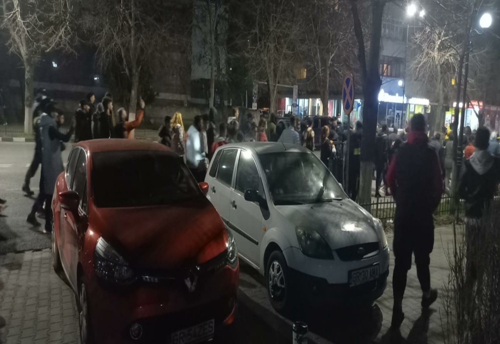 A treia seară de proteste, la Giurgiu. Numărul protestatarilor a scăzut