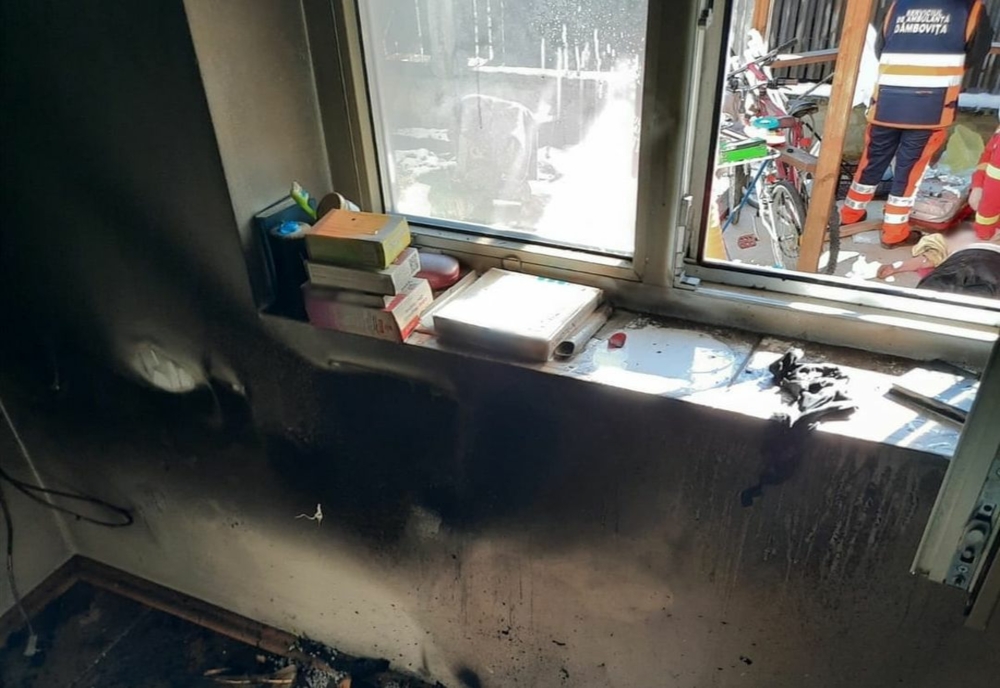 Femeie decedată în Dâmbovița după ce s-a intoxicat cu fum într-un incendiu